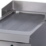 Heavy Duty Griddle - Grooved Chrome - Single Unit - 70cm Deep - Electric - imagine 3