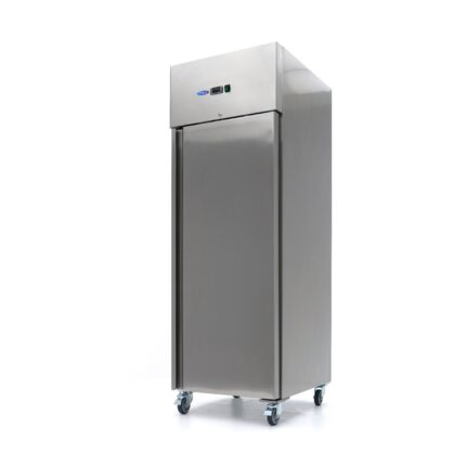 Freezer - 400L - 3 Adjustable Shelves - Stainless Steel - on Wheels