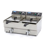 Deep Fryer - 2 x 16L - 2 Baskets - with Drain Tap