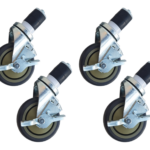 Worktable wheels 4 pcs - with brakes - 5 inch / 12.7 cm