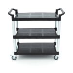 Serving Trolley – 3 Plastic Shelves – 103 x 50,5cm - imagine 2