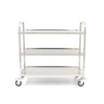 Stainless Steel Serving Trolley - 3 Shelves - imagine 2