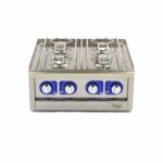 Commercial Grade Cooker - 4 Burners - Double Unit - 60cm Deep - Gas - imagine 2