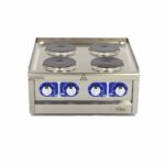 Commercial Grade Cooker - 4 Burners - Double Unit - 60cm Deep - 400V - imagine 2