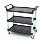 Serving Trolley – 3 Plastic Shelves – 103 x 50,5cm - imagine 4