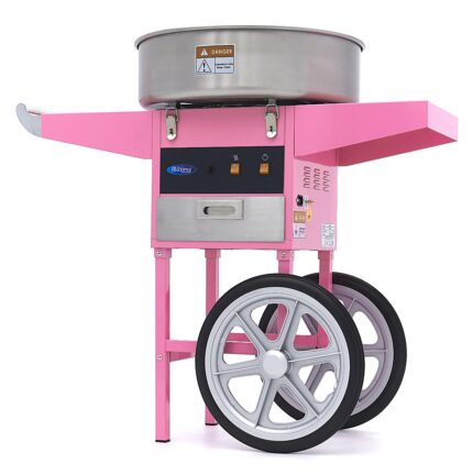 Candy Floss Machine – Ø 52cm – Pink – with Cart