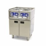 Commercial Grade Cooker - 4 Burners - Double Unit - 60cm Deep - 400V - imagine 5