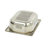 Gastronorm Container - 1/2 GN - 10cm Deep - Stainless Steel - Perforated - imagine 2