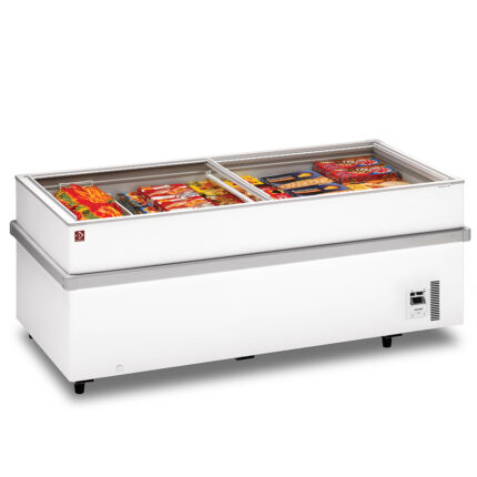 Panoramic deep freezer 2 compressors, 1 temperature