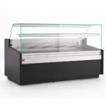 Ventilated counter display, with storage  - BLACK
