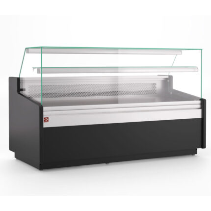 Ventilated counter display, with storage  - BLACK