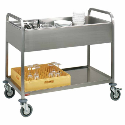 Dressing carriage stainless steel, 3x GN 1/1, lower shelf