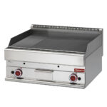 Gas cooking plate 2/3 flat and 1/3 ribbed -Top-