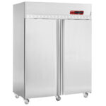 Ventilated freezer 1400 liters, 2 doors GN 2/1, on wheels