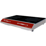 Induction hob double zone (2x 1750 watt), glass touch control panel