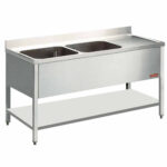 Sink 2 tanks and 1 drain surface