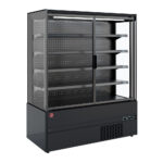 Refrigerated wall element, self-service, swing doors - FULL BLACK