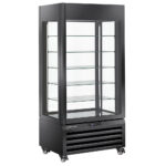 FULL vitrine 600 Lt., 5 glass levels, ventilated - ICE CREAM & PASTRY - BLACK