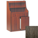Service element 2 drawers, 1 door, 1 hopper, "Wengé"