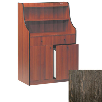 Service element 2 drawers, 1 door, 1 hopper, "Wengé"
