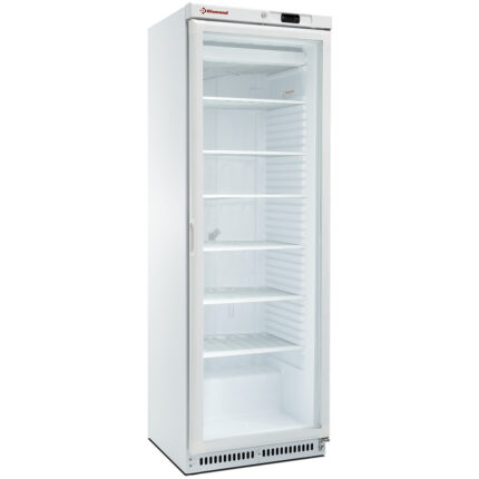 Freezer, static, glass door, 400 liters. white