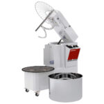 Spiral kneader 53 liters tilting head, removable bowl, 2 speeds, timer, on wheels