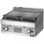 Lava-stone grill - 1/1 module, cooking grill in cast iron "double face"