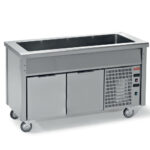 Element with refrigerated tank on refrigerated cupboard