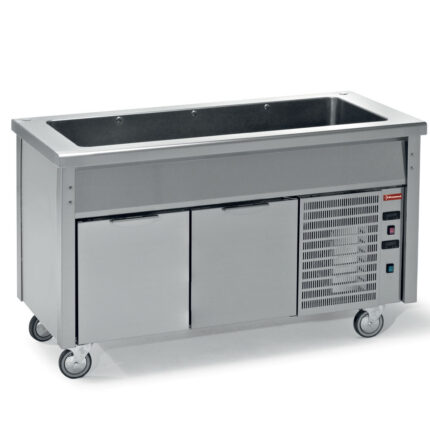 Element with refrigerated tank on refrigerated cupboard