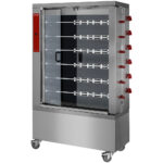 Vitroceramic chicken roaster, 6 spits (36 chickens)