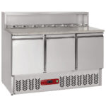 Preparation table 3 doors GN 1/1, 380 Lit, refrigerated structure 8x GN1/6-150 mm