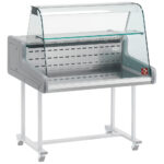 Refrigerated display counters - curved glass panel
