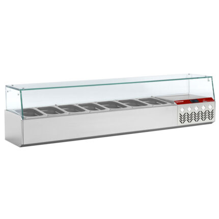 Refrigerated structure GN 6x1/4, 1x1/9, with right glass