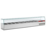 Refrigerated structure 4x GN 1/4, 5x GN 1/6, 5x GN 1/9 with right glass