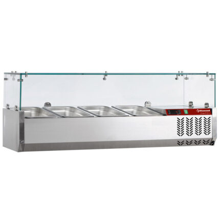 Refrigerated structure  3x1/3+1x1/2 -150mm, with sneezeguard