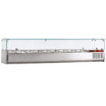 Refrigerated structure 9x GN 1/3 - 150 mm, with sneezeguard