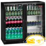 Ventilated bottle cooler, "Back Bar", 2 swingdoors