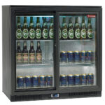 Ventilated bottle cooler, "Back Bar", 2 sliding doors
