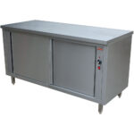 Working tables on heating cupboard "pass through" - sliding doors