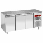 Freezing table, ventilated, 3 doors EN 600x400 - Granite top