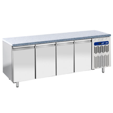 Freezing table, ventilated, 4 doors EN 600x400 - Granite top