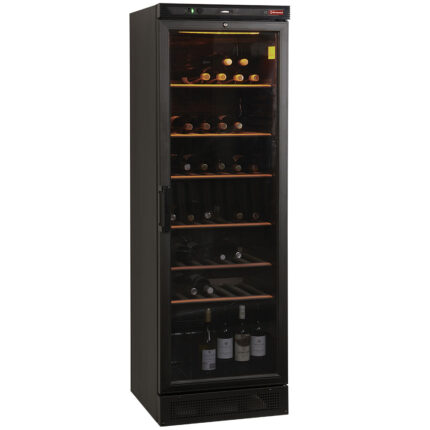 Ventilated wine cellar, 380 liters, BLACK