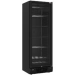 Negative ventilated display case 382 liters - 5 fixed levels - BLACK