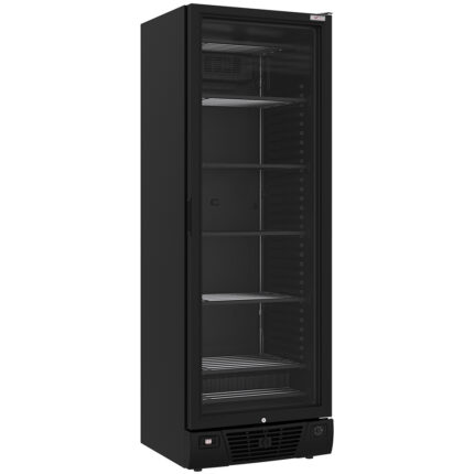 Negative ventilated display case 382 liters - 5 fixed levels - BLACK