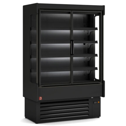 Ventilated refrigerated wall element, with unit, 2 swing doors