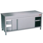 Table on neutral cupboard "pass through"