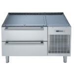 Refrigerated or freezing undercarriage with 2 drawers