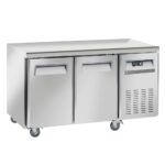 Cooling table, ventilated, 2 doors GN 1/1, on wheels, 2 with brakes