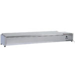 Topping shelf 9x GN1/3-150 mm, with stainless steel lid