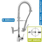 Nozzle stainless steel and faucet with mixer mono command (exit MONO)